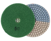 Алмазные гибкие шлифовальные круги ТриКолор Pads 7-STEP.D100 №50